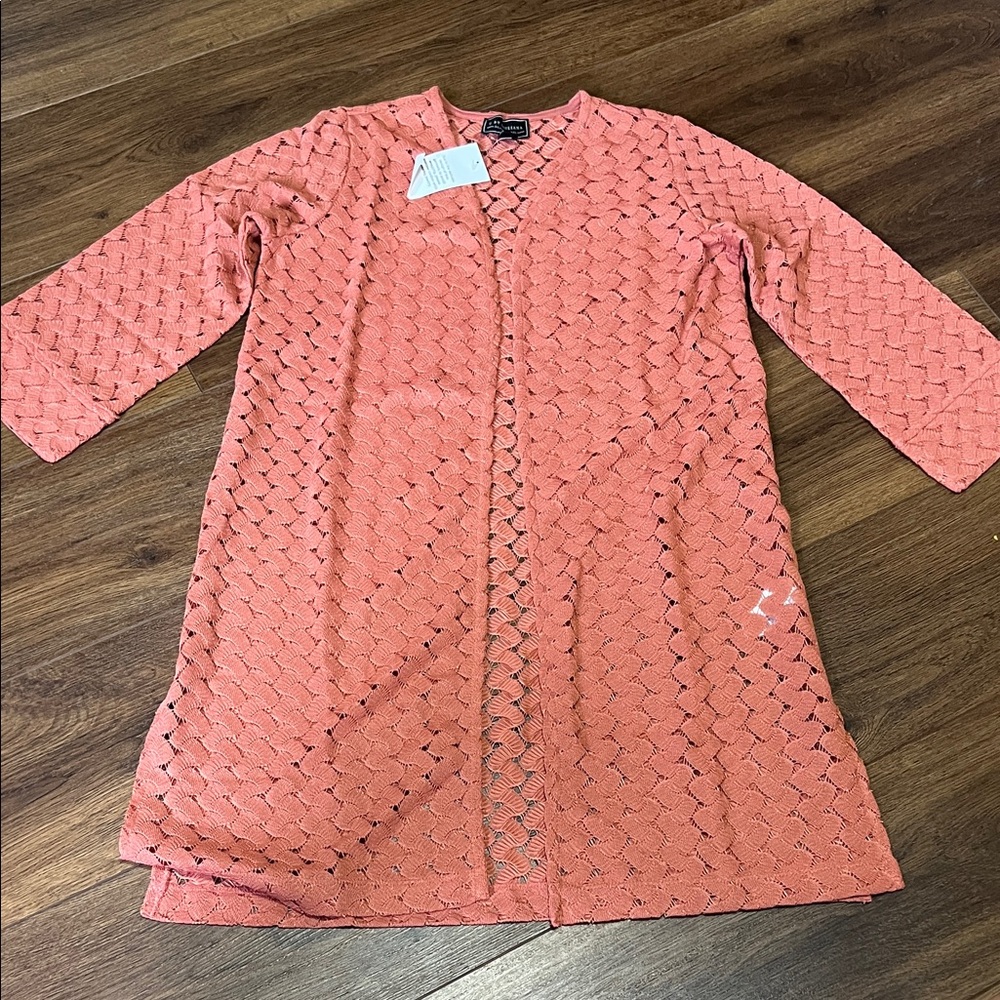G by Giuliana Pink Textured Knit Cardigan